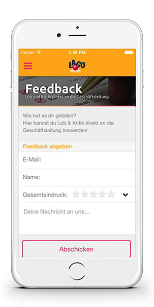 App mit Feedbackmaske